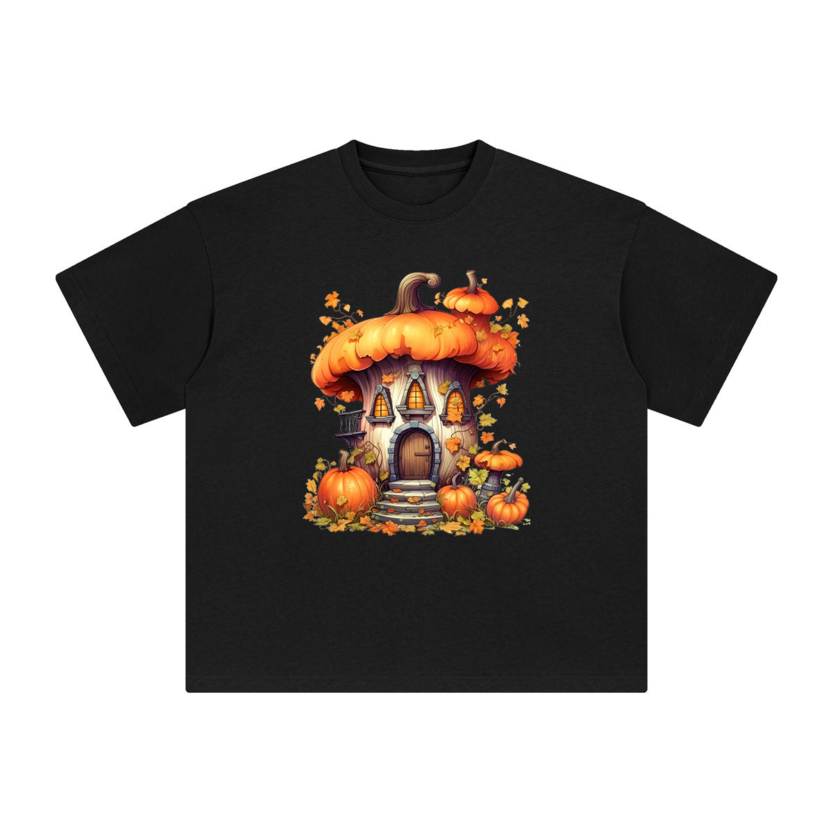 Fairy Pumpkin House Graphic Tee-INNBLAC Fashion Apparel