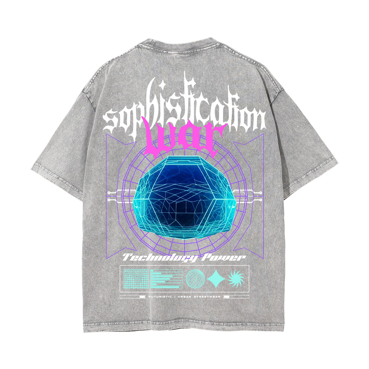 Sophistication War Futuristic Streetwear Graphic Tee-INNBLAC Fashion Apparel