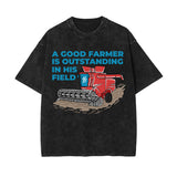 A Good Farmer Graphic Washed Tee-INNBLAC Fashion Apparel