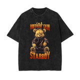 Bear In Hoodie Graphic Tee-INNBLAC Fashion Apparel