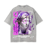 Greek Statue Melted Streetwear Graphic Tee-INNBLAC Fashion Apparel