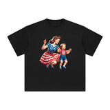 American Mom & Baby Boy Graphic Tee-INNBLAC Fashion Apparel