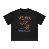 Summer Babe Cocktail Club Graphic Tee-INNBLAC Fashion Apparel