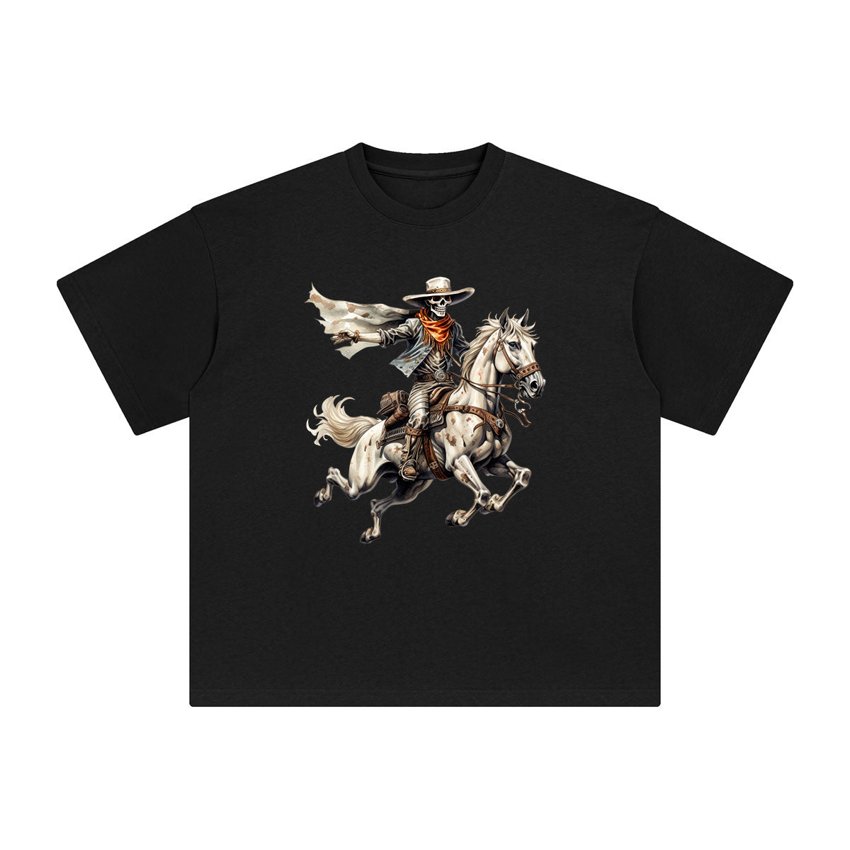 Cowboy Riding Horse Graphic Tee-INNBLAC Fashion Apparel