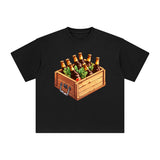 Beer In Wooden Box Graphic Tee-INNBLAC Fashion Apparel