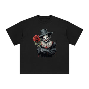 Clown With Rose Graphic Tee-INNBLAC Fashion Apparel