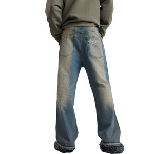 Washed Baggy Bootcut Jeans-INNBLAC Fashion Apparel