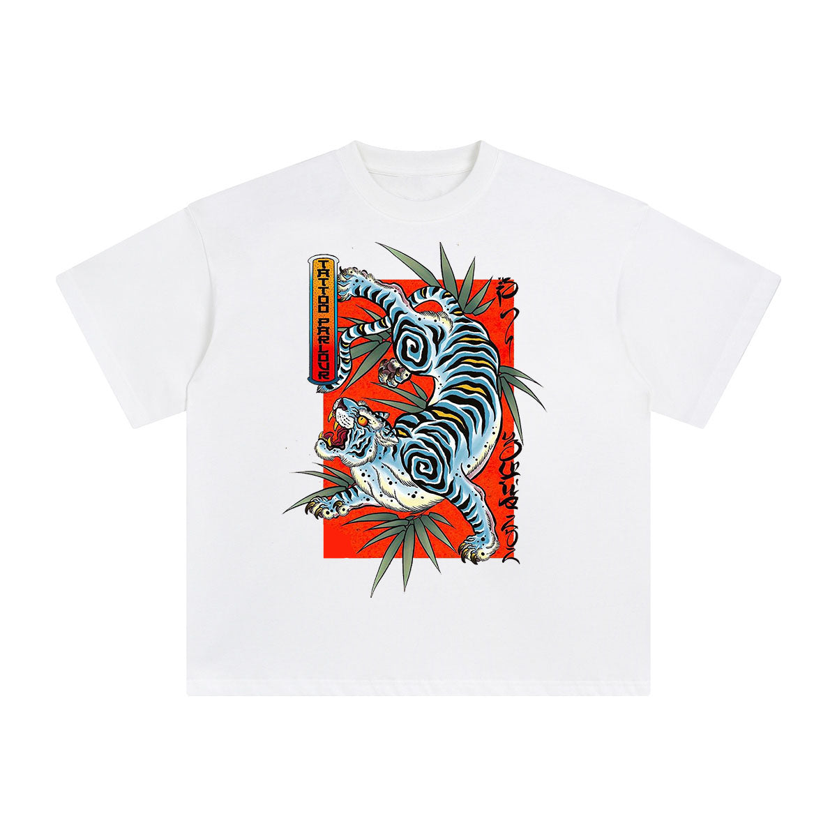 Chinese Calligraphy Tiger Graphic Tee-INNBLAC Fashion Apparel