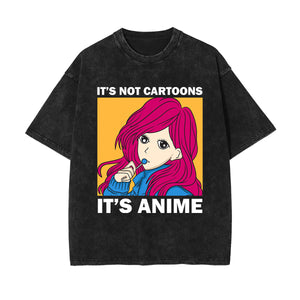 It's Not Cartoons Graphic Washed Tee-INNBLAC Fashion Apparel