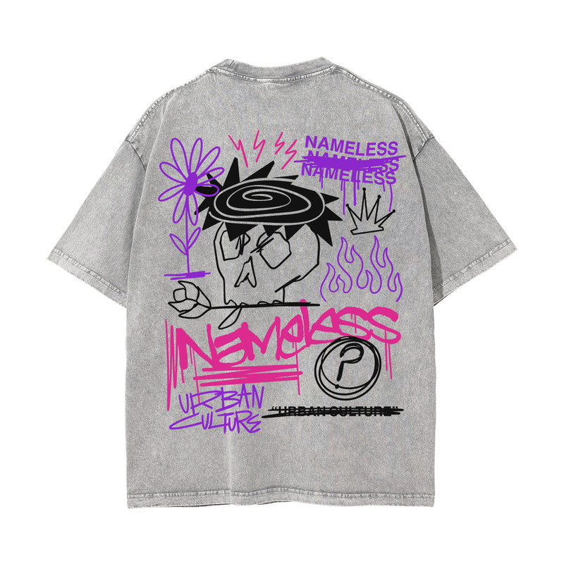 Nameless Graffiti Streetwear Graphic Tee-INNBLAC Fashion Apparel