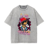 Gangsta Outfits Wash Graphic Tee-INNBLAC Fashion Apparel