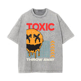 Toxic Graphic Stone Wash Tee-INNBLAC Fashion Apparel