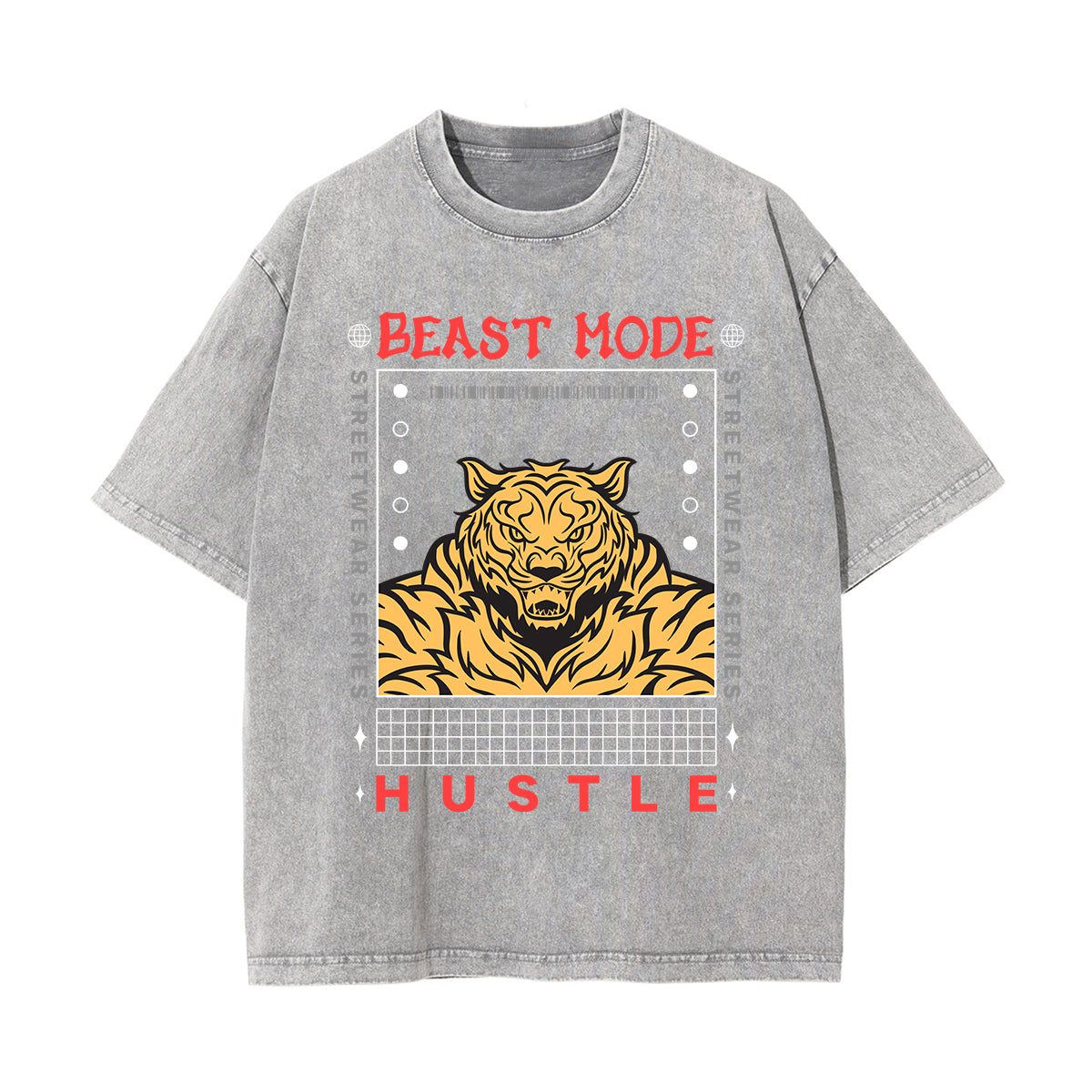 Beast Mode Graphic Stone Wash Tee-INNBLAC Fashion Apparel