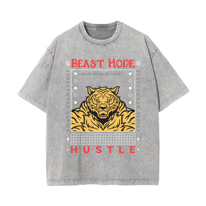 Beast Mode Graphic Stone Wash Tee-INNBLAC Fashion Apparel