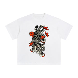 Cute Chinese Tiger Graphic Tee-INNBLAC Fashion Apparel