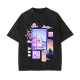 City Vibe Graphic Washed Tee-INNBLAC Fashion Apparel