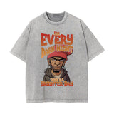 Gangsta Outfits Wash Graphic Tee-INNBLAC Fashion Apparel