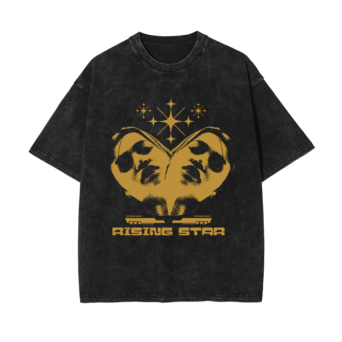 Rising Star Y2K Stone Wash Graphic Tee-INNBLAC Fashion Apparel