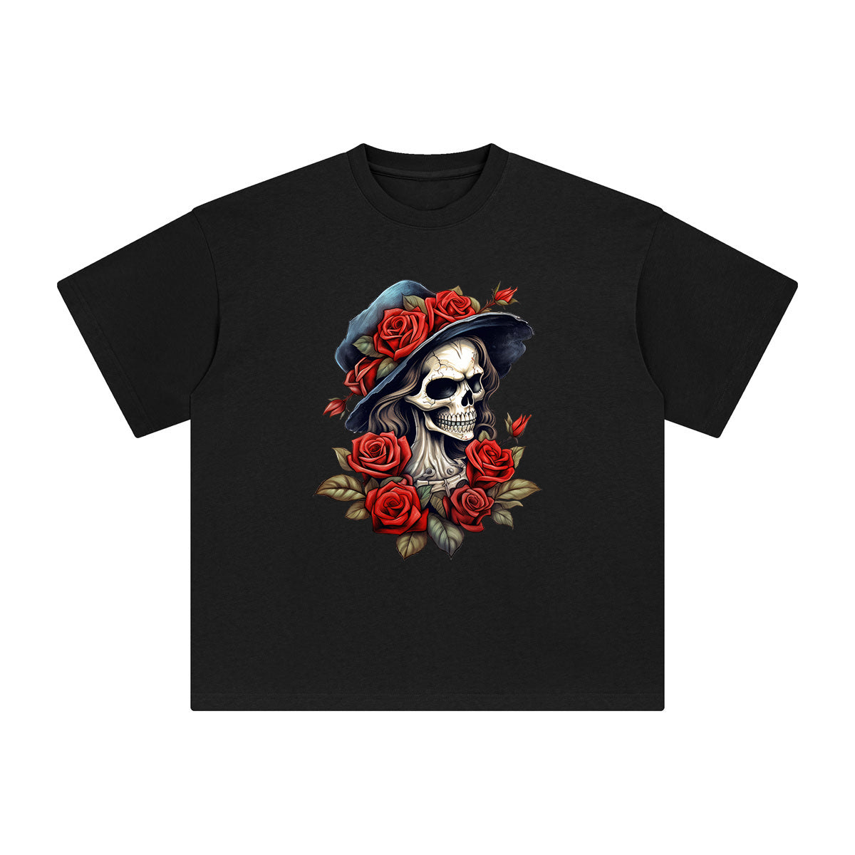 Beauty Skeleton Graphic Tee-INNBLAC Fashion Apparel