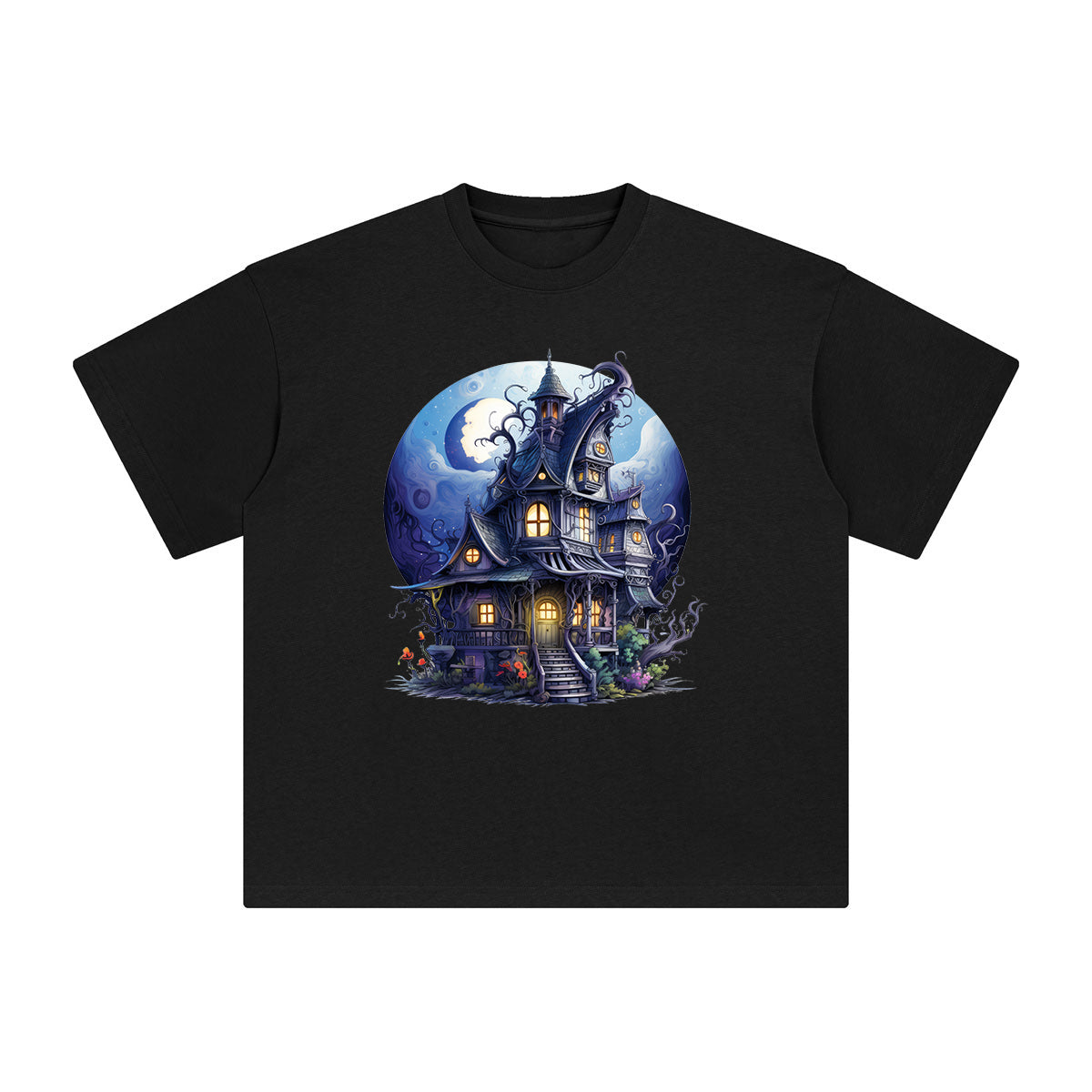 Witch House Graphic Tee-INNBLAC Fashion Apparel