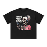 Skeleton With phone Graphic Tee-INNBLAC Fashion Apparel