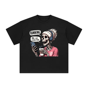 Skeleton With phone Graphic Tee-INNBLAC Fashion Apparel