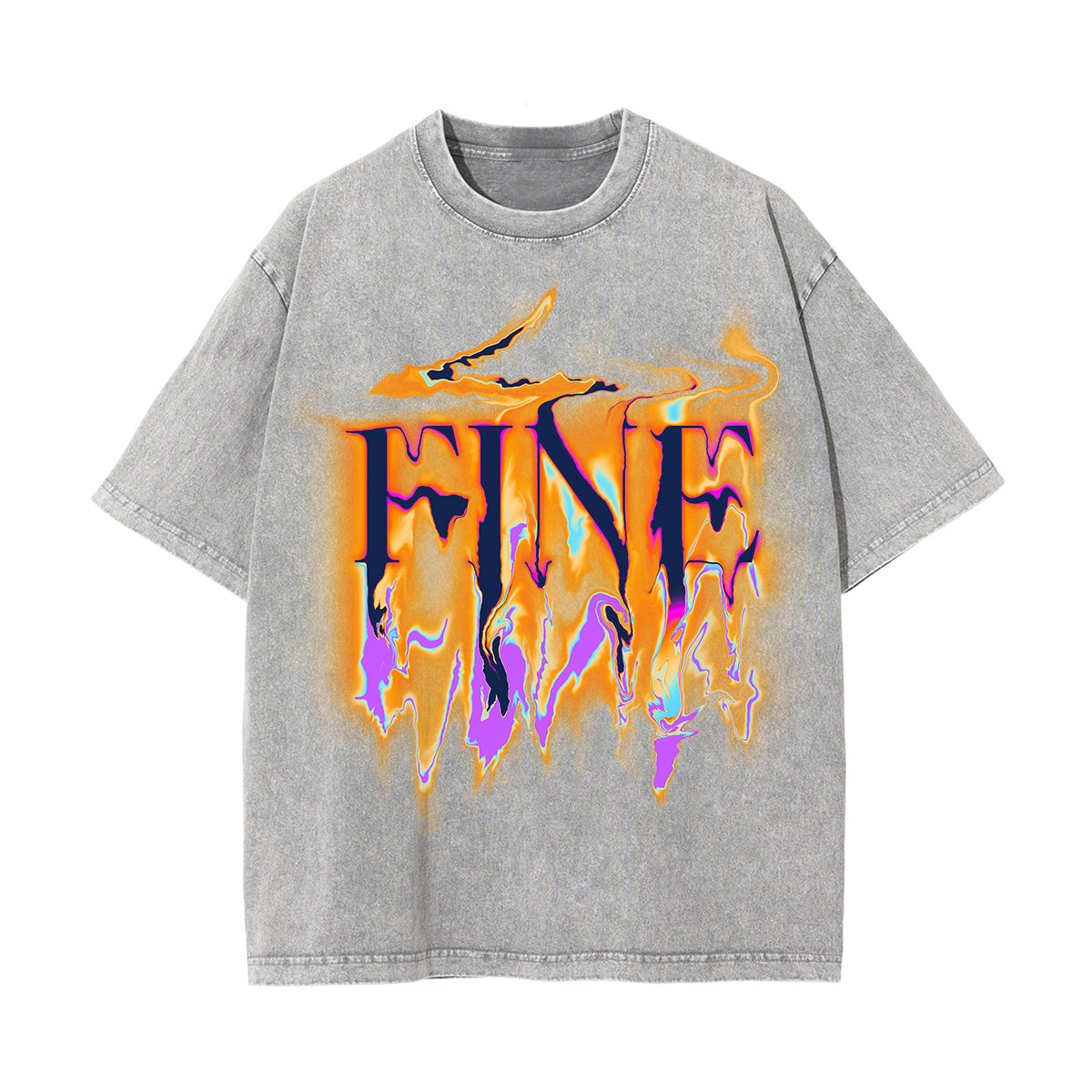 Fine Streetwear Acid Style Graphic Tee-INNBLAC Fashion Apparel