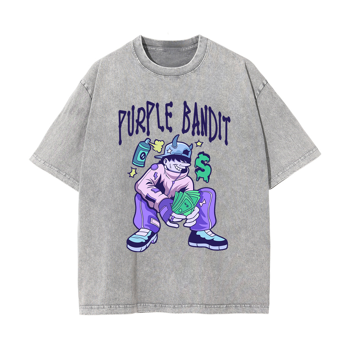 Purple Bandit Street Culture Graphic Tee-INNBLAC Fashion Apparel