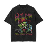 Are You Ready For A Zombie Attack Graphic Tee-INNBLAC Fashion Apparel