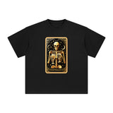 Temperance Skeleton Card Graphic Tee-INNBLAC Fashion Apparel