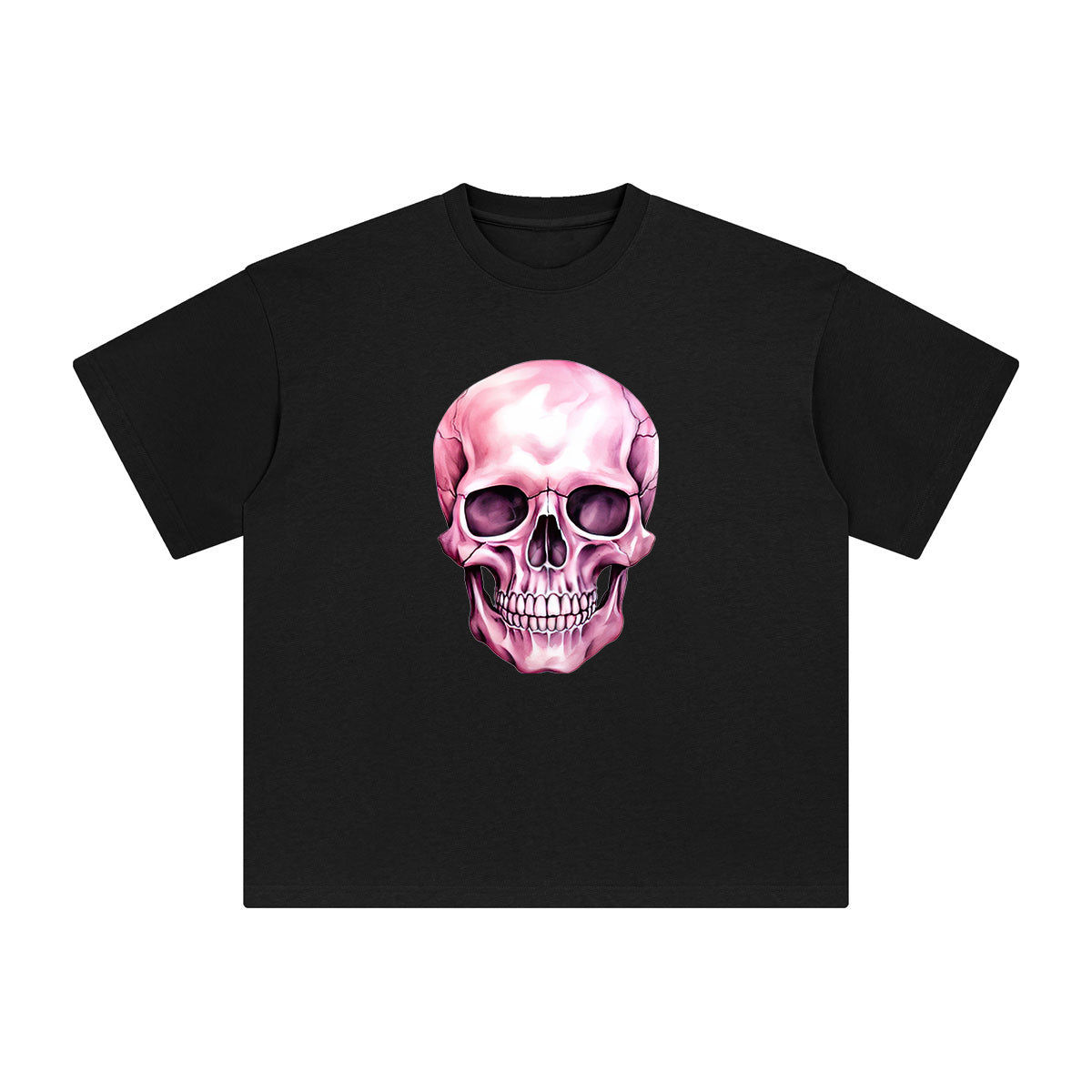 Pink Skull Graphic Tee-INNBLAC Fashion Apparel