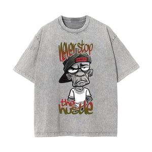 Gangsta Outfits Wash Graphic Tee-INNBLAC Fashion Apparel