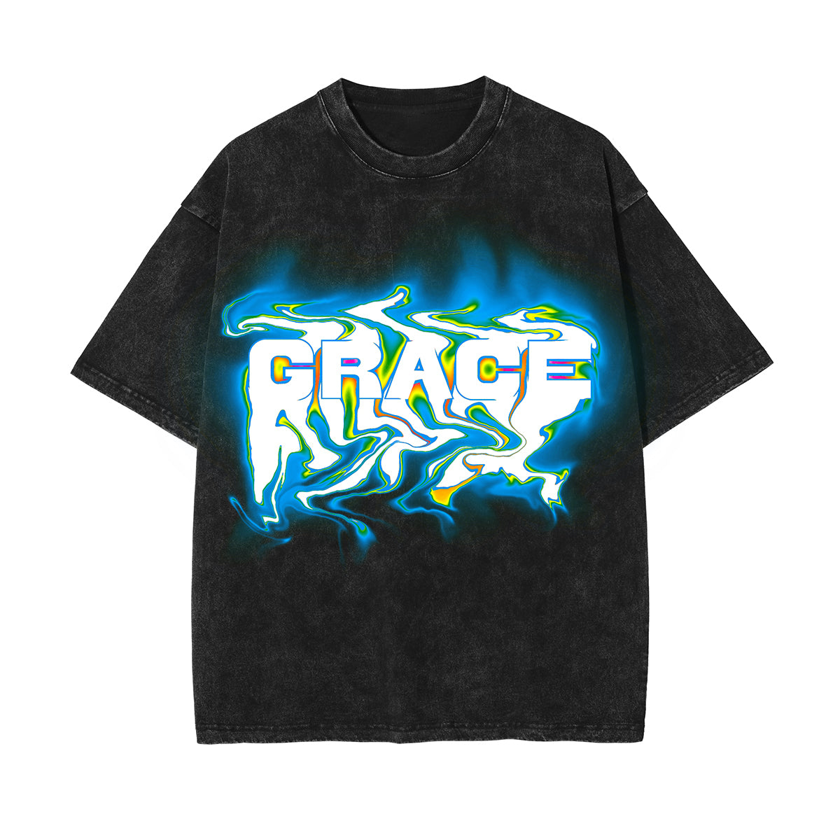 Grace Streetwear Acid Style Graphic Tee-INNBLAC Fashion Apparel