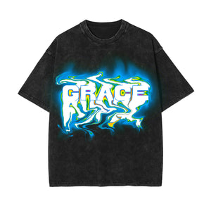 Grace Streetwear Acid Style Graphic Tee-INNBLAC Fashion Apparel