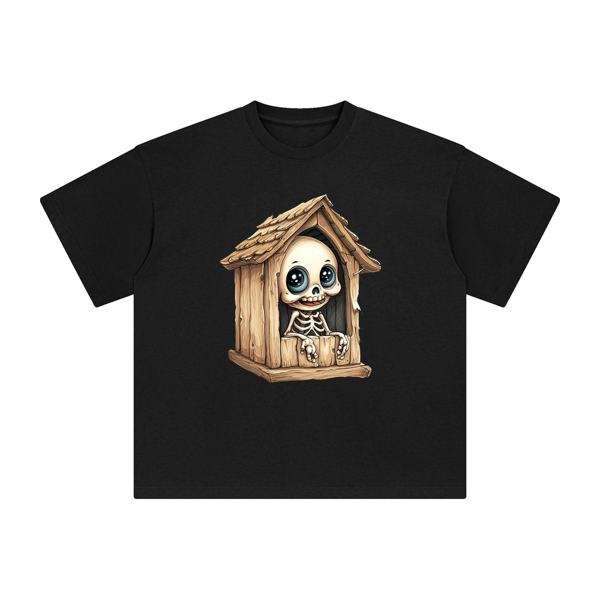 Cute Skeleton In House Graphic Tee-INNBLAC Fashion Apparel