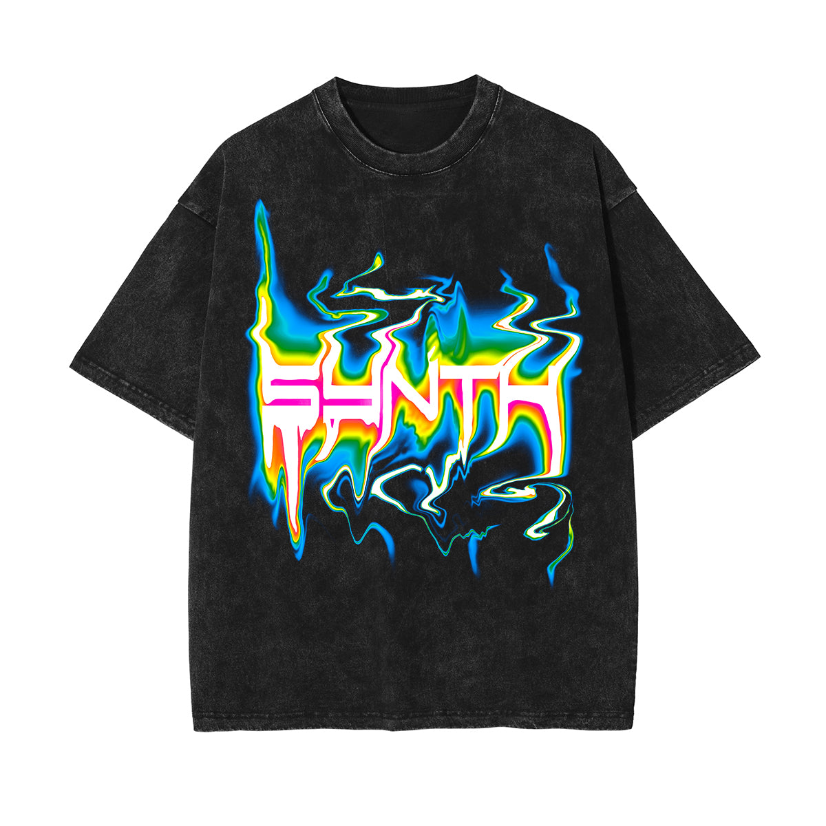 Synth Acid Style Streetwear Graphic Tee-INNBLAC Fashion Apparel