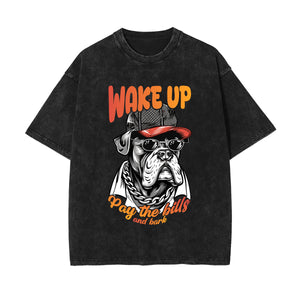 Boss Dog Stone Wash Graphic Tee-INNBLAC Fashion Apparel