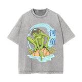 Chinese Characters Water Monster Graphic Tee-INNBLAC Fashion Apparel