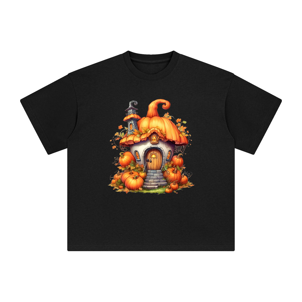 Fairy Pumpkin House Graphic Tee-INNBLAC Fashion Apparel