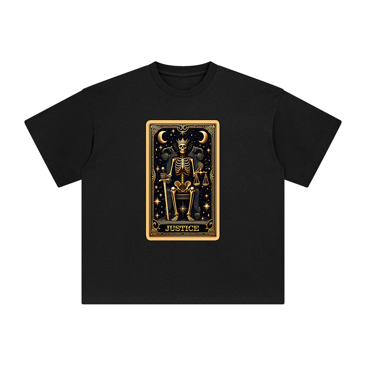 Skeleton King Card Graphic Tee-INNBLAC Fashion Apparel