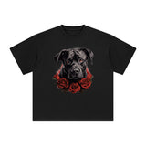 Dog & Rose Graphic Tee-INNBLAC Fashion Apparel