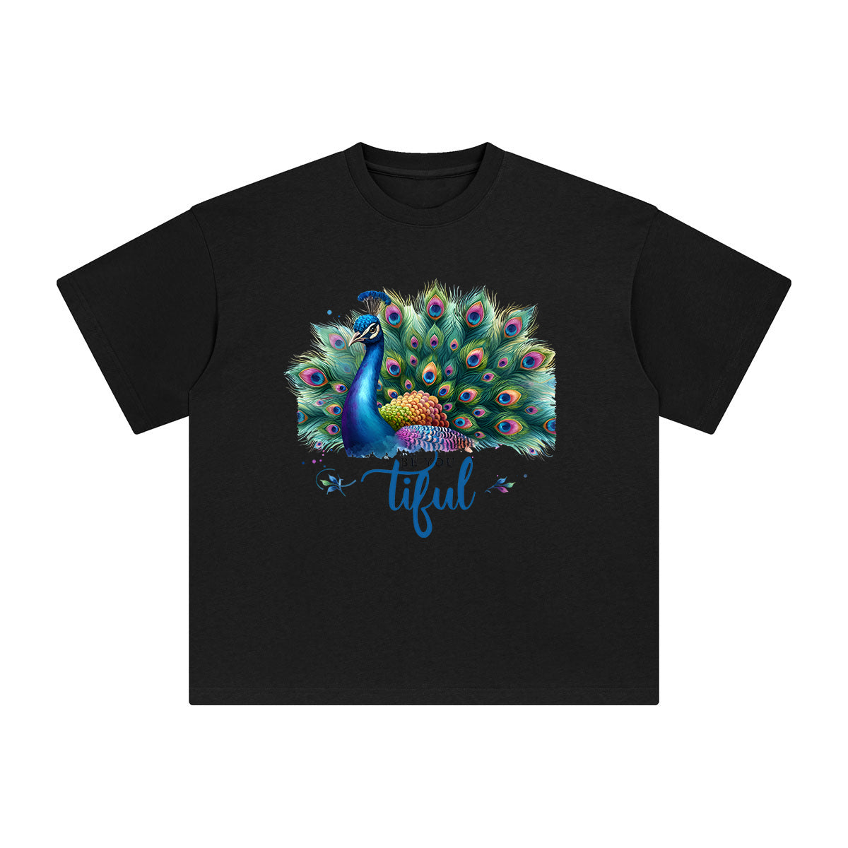 Beautiful Peacock Graphic Tee-INNBLAC Fashion Apparel