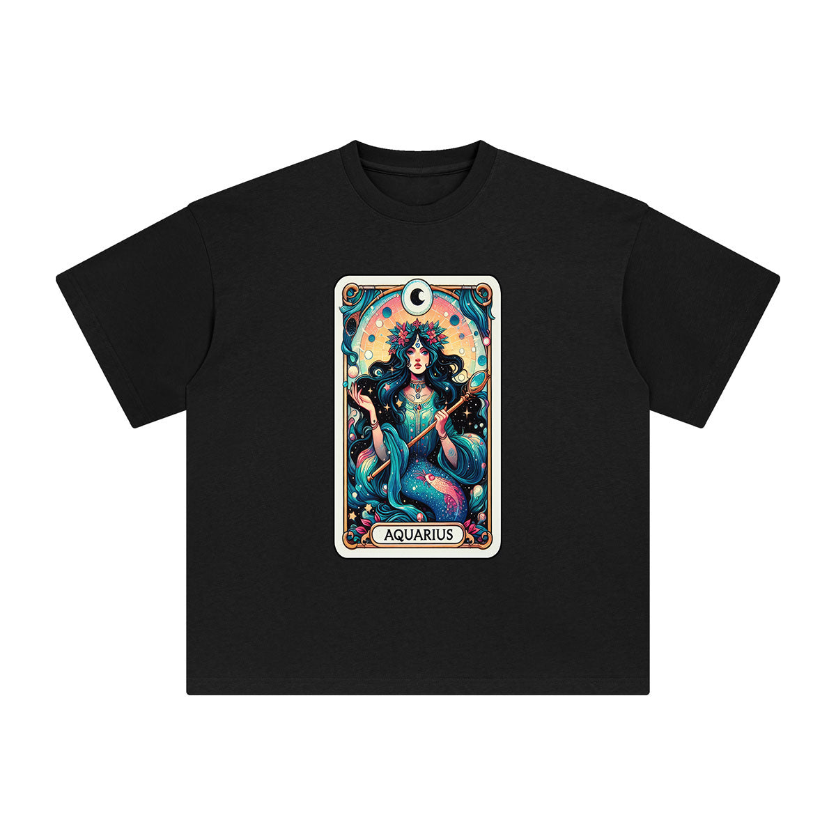 Aquarius Zodiac Graphic Tee-INNBLAC Fashion Apparel