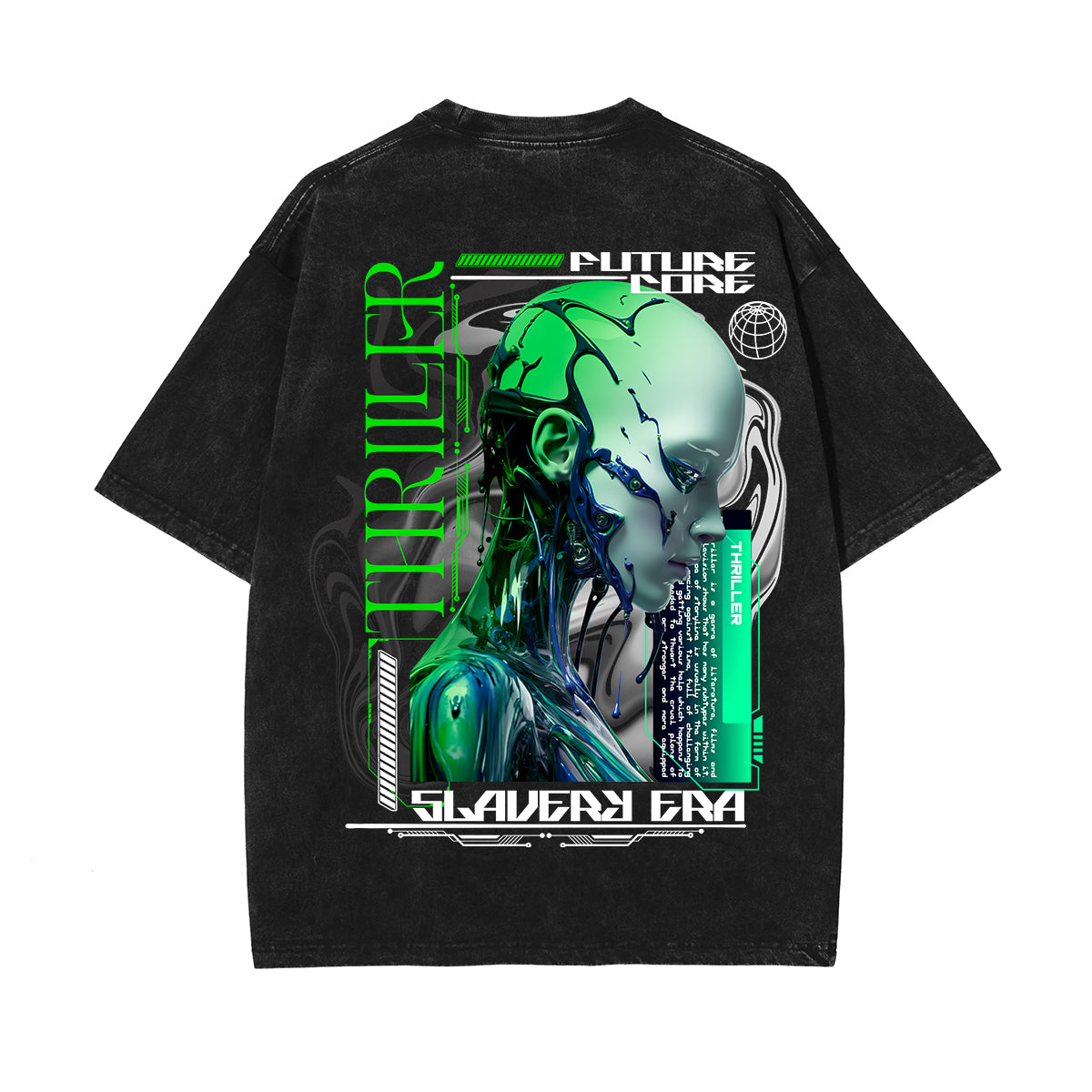 Thriller Futuristic Streetwear Graphic Tee-INNBLAC Fashion Apparel