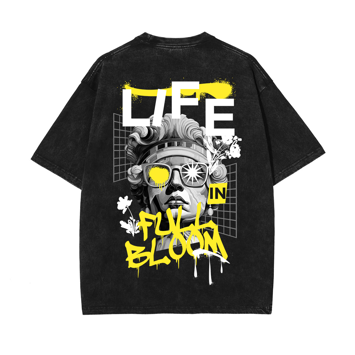 Life In Full Bloom Streetwear Graphic Tee-INNBLAC Fashion Apparel