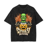 Spooky Season Graphic Washed Tee-INNBLAC Fashion Apparel