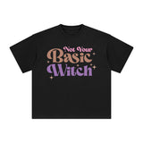 Not Your Basic Witch Graphic Tee-INNBLAC Fashion Apparel