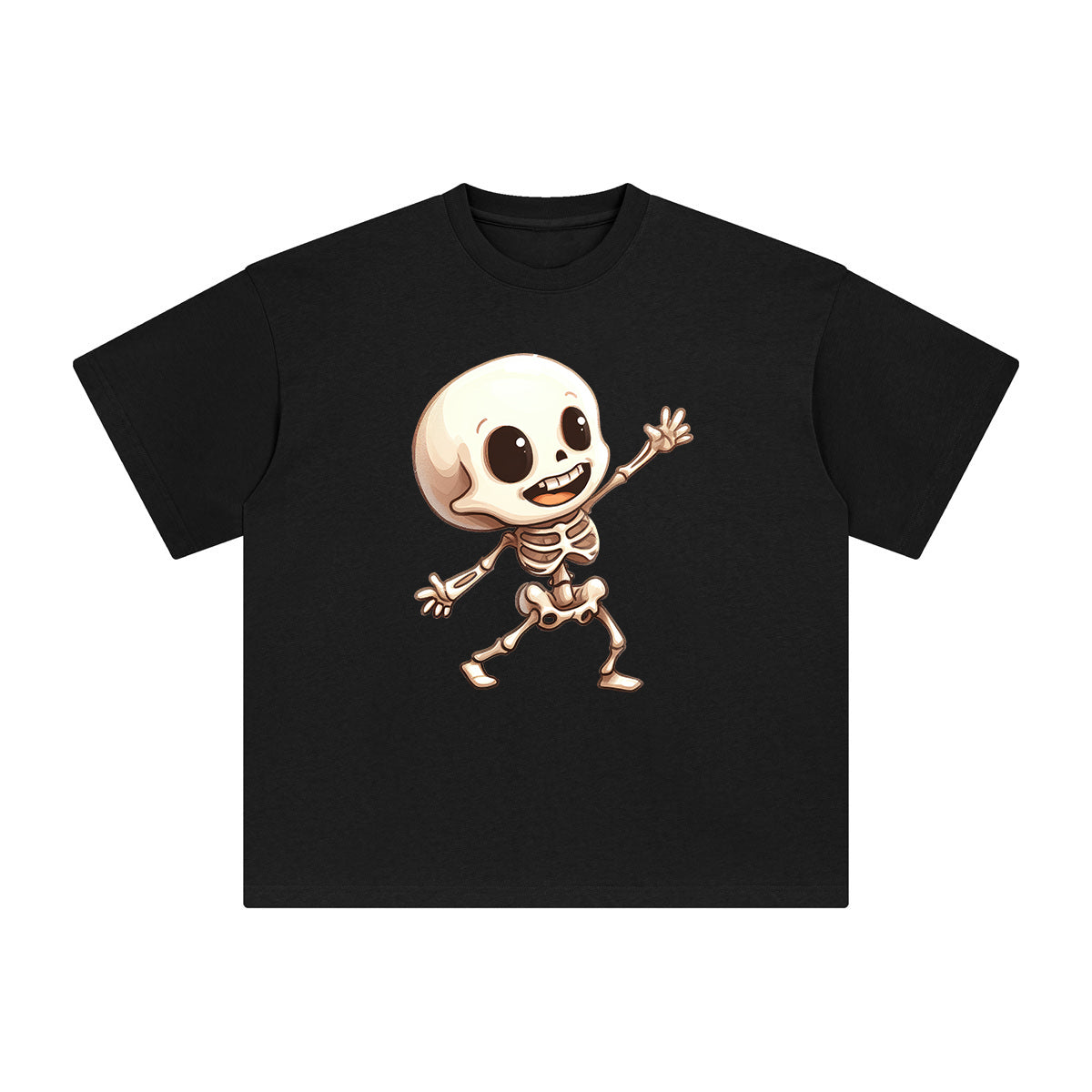 Cute Skeleton Dancing Graphic Tee-INNBLAC Fashion Apparel