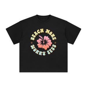 Beach More Worry Less Graphic Tee-INNBLAC Fashion Apparel