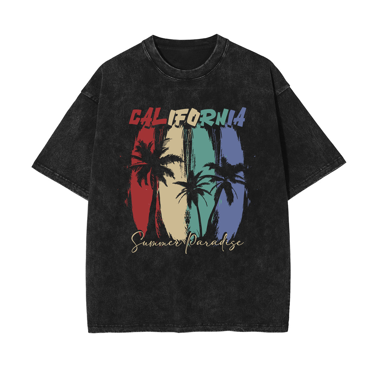 California Palm Beach Graphic Tee-INNBLAC Fashion Apparel